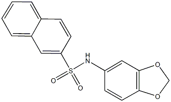 N-(1,3-benzodioxol-5-yl)-2-naphthalenesulfonamide Struktur