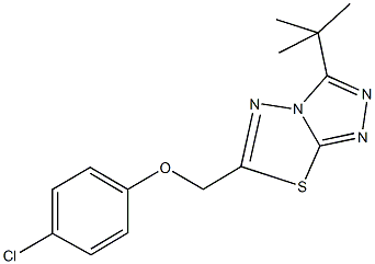 (3-tert-butyl[1,2,4]triazolo[3,4-b][1,3,4]thiadiazol-6-yl)methyl 4-chlorophenyl ether Struktur