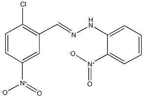 2-chloro-5-nitrobenzaldehyde {2-nitrophenyl}hydrazone Struktur