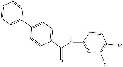 N-(4-bromo-3-chlorophenyl)[1,1'-biphenyl]-4-carboxamide Struktur