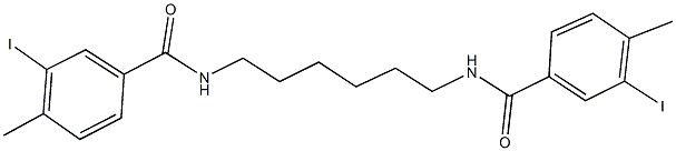 3-iodo-N-{6-[(3-iodo-4-methylbenzoyl)amino]hexyl}-4-methylbenzamide Struktur