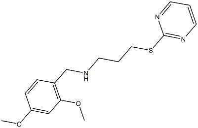 N-(2,4-dimethoxybenzyl)-N-[3-(2-pyrimidinylsulfanyl)propyl]amine Struktur