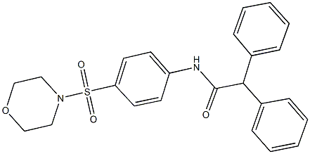 N-[4-(morpholin-4-ylsulfonyl)phenyl]-2,2-diphenylacetamide Struktur