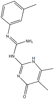 N-(5,6-dimethyl-4-oxo-1,4-dihydro-2-pyrimidinyl)-N''-(3-methylphenyl)guanidine Struktur