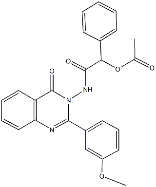 2-[(2-(3-methoxyphenyl)-4-oxoquinazolin-3(4H)-yl)amino]-2-oxo-1-phenylethyl acetate Struktur