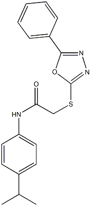 N-(4-isopropylphenyl)-2-[(5-phenyl-1,3,4-oxadiazol-2-yl)sulfanyl]acetamide Struktur