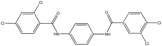 2,4-dichloro-N-{4-[(3,4-dichlorobenzoyl)amino]phenyl}benzamide Struktur