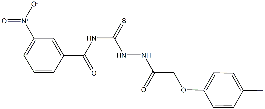 3-nitro-N-({2-[(4-methylphenoxy)acetyl]hydrazino}carbothioyl)benzamide Struktur