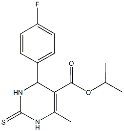 isopropyl 4-(4-fluorophenyl)-6-methyl-2-thioxo-1,2,3,4-tetrahydro-5-pyrimidinecarboxylate Struktur