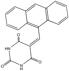 5-(9-anthrylmethylene)-2,4,6(1H,3H,5H)-pyrimidinetrione Struktur