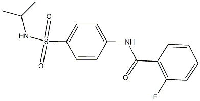 2-fluoro-N-{4-[(isopropylamino)sulfonyl]phenyl}benzamide Struktur