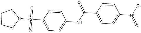 4-nitro-N-[4-(pyrrolidin-1-ylsulfonyl)phenyl]benzamide Struktur