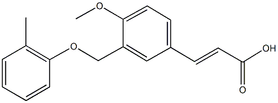 3-{4-methoxy-3-[(2-methylphenoxy)methyl]phenyl}acrylic acid Struktur