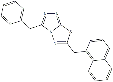 3-benzyl-6-(1-naphthylmethyl)[1,2,4]triazolo[3,4-b][1,3,4]thiadiazole Struktur