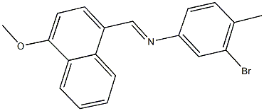 N-(3-bromo-4-methylphenyl)-N-[(4-methoxy-1-naphthyl)methylene]amine Struktur