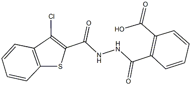 2-({2-[(3-chloro-1-benzothien-2-yl)carbonyl]hydrazino}carbonyl)benzoic acid Struktur