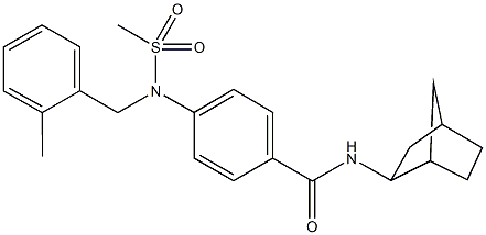 N-bicyclo[2.2.1]hept-2-yl-4-[(2-methylbenzyl)(methylsulfonyl)amino]benzamide Struktur