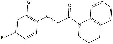 2,4-dibromophenyl 2-(3,4-dihydro-1(2H)-quinolinyl)-2-oxoethyl ether Struktur