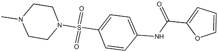 N-{4-[(4-methyl-1-piperazinyl)sulfonyl]phenyl}-2-furamide Struktur