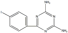 4-amino-6-(4-iodophenyl)-1,3,5-triazin-2-ylamine Struktur