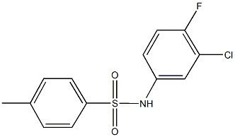 N-(3-chloro-4-fluorophenyl)-4-methylbenzenesulfonamide Struktur