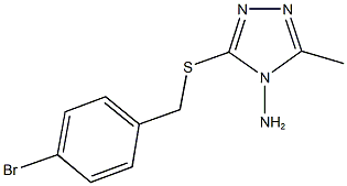 3-[(4-bromobenzyl)sulfanyl]-5-methyl-4H-1,2,4-triazol-4-amine Struktur