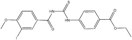 ethyl 4-({[(3-iodo-4-methoxybenzoyl)amino]carbothioyl}amino)benzoate Struktur