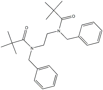 N-benzyl-N-{2-[benzyl(2,2-dimethylpropanoyl)amino]ethyl}-2,2-dimethylpropanamide Struktur