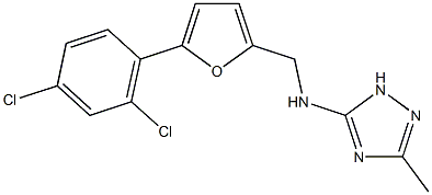 N-{[5-(2,4-dichlorophenyl)-2-furyl]methyl}-N-(3-methyl-1H-1,2,4-triazol-5-yl)amine Struktur