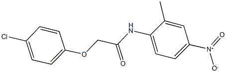 2-(4-chlorophenoxy)-N-{4-nitro-2-methylphenyl}acetamide Struktur