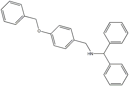 N-benzhydryl-N-[4-(benzyloxy)benzyl]amine Struktur