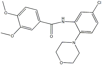 N-[5-chloro-2-(4-morpholinyl)phenyl]-3,4-dimethoxybenzamide Struktur