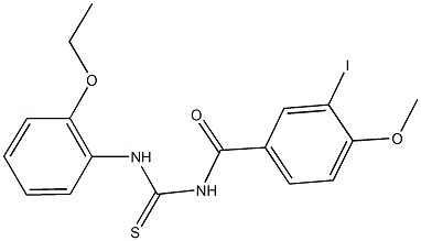 N-(2-ethoxyphenyl)-N'-(3-iodo-4-methoxybenzoyl)thiourea Struktur