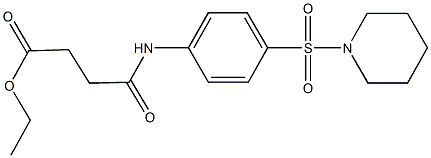 ethyl 4-oxo-4-[4-(piperidin-1-ylsulfonyl)anilino]butanoate Struktur