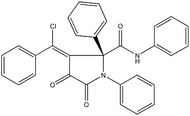 3-[chloro(phenyl)methylene]-4,5-dioxo-N,1,2-triphenyl-2-pyrrolidinecarboxamide Struktur