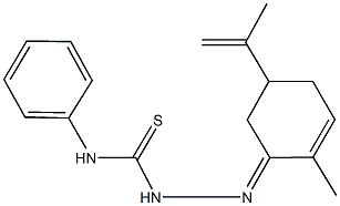 5-isopropenyl-2-methylcyclohex-2-en-1-one N-phenylthiosemicarbazone Struktur