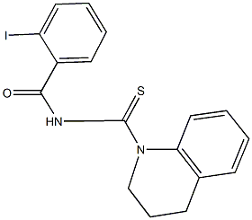 N-(3,4-dihydro-1(2H)-quinolinylcarbothioyl)-2-iodobenzamide Struktur