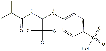 N-{1-[4-(aminosulfonyl)anilino]-2,2,2-trichloroethyl}-2-methylpropanamide Struktur