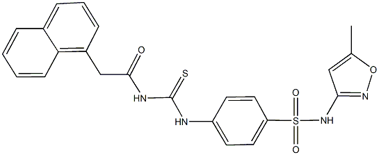 N-(5-methyl-3-isoxazolyl)-4-({[(1-naphthylacetyl)amino]carbothioyl}amino)benzenesulfonamide Struktur