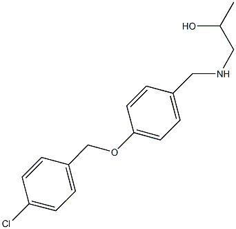 1-({4-[(4-chlorobenzyl)oxy]benzyl}amino)-2-propanol Struktur