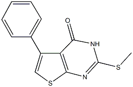 2-(methylsulfanyl)-5-phenylthieno[2,3-d]pyrimidin-4(3H)-one Struktur