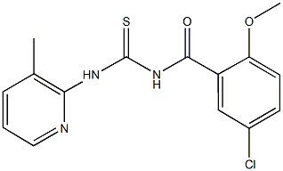 N-(5-chloro-2-methoxybenzoyl)-N'-(3-methyl-2-pyridinyl)thiourea Struktur