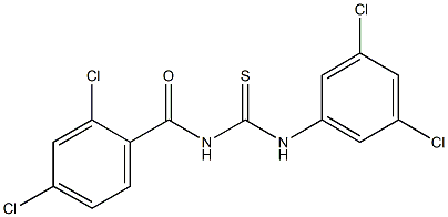 N-(2,4-dichlorobenzoyl)-N'-(3,5-dichlorophenyl)thiourea Struktur