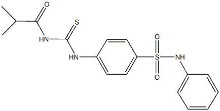 4-{[(isobutyrylamino)carbothioyl]amino}-N-phenylbenzenesulfonamide Struktur