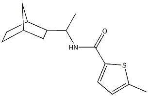 N-(1-bicyclo[2.2.1]hept-2-ylethyl)-5-methyl-2-thiophenecarboxamide Struktur