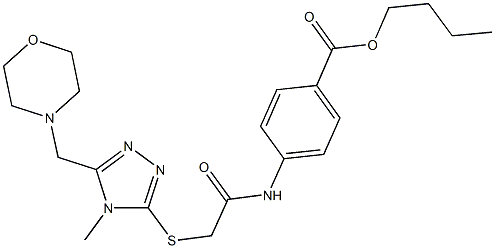 butyl 4-[({[4-methyl-5-(4-morpholinylmethyl)-4H-1,2,4-triazol-3-yl]sulfanyl}acetyl)amino]benzoate Struktur