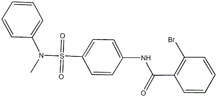 2-bromo-N-{4-[(methylanilino)sulfonyl]phenyl}benzamide Struktur