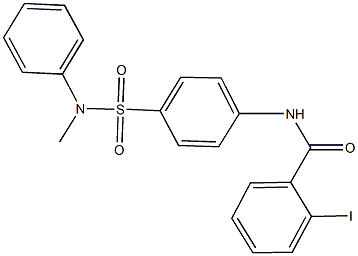 2-iodo-N-{4-[(methylanilino)sulfonyl]phenyl}benzamide Struktur