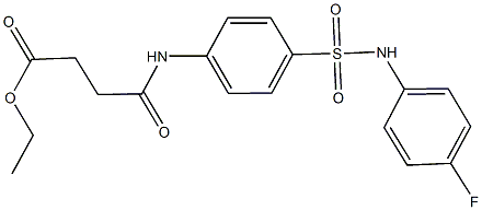 ethyl 4-{4-[(4-fluoroanilino)sulfonyl]anilino}-4-oxobutanoate Struktur