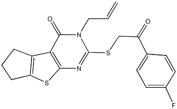 3-allyl-2-{[2-(4-fluorophenyl)-2-oxoethyl]sulfanyl}-3,5,6,7-tetrahydro-4H-cyclopenta[4,5]thieno[2,3-d]pyrimidin-4-one Structure